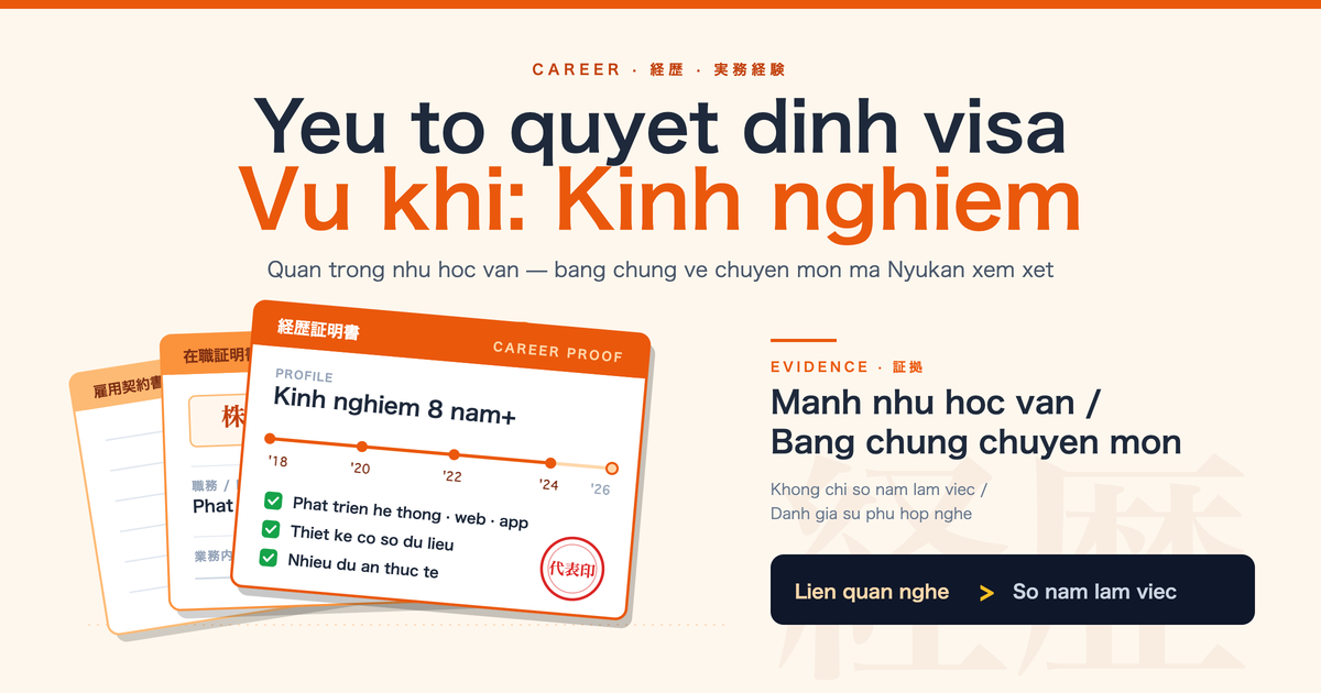 Tai sao kinh nghiem lam viec quan trong khi xin visa Nhat Ban