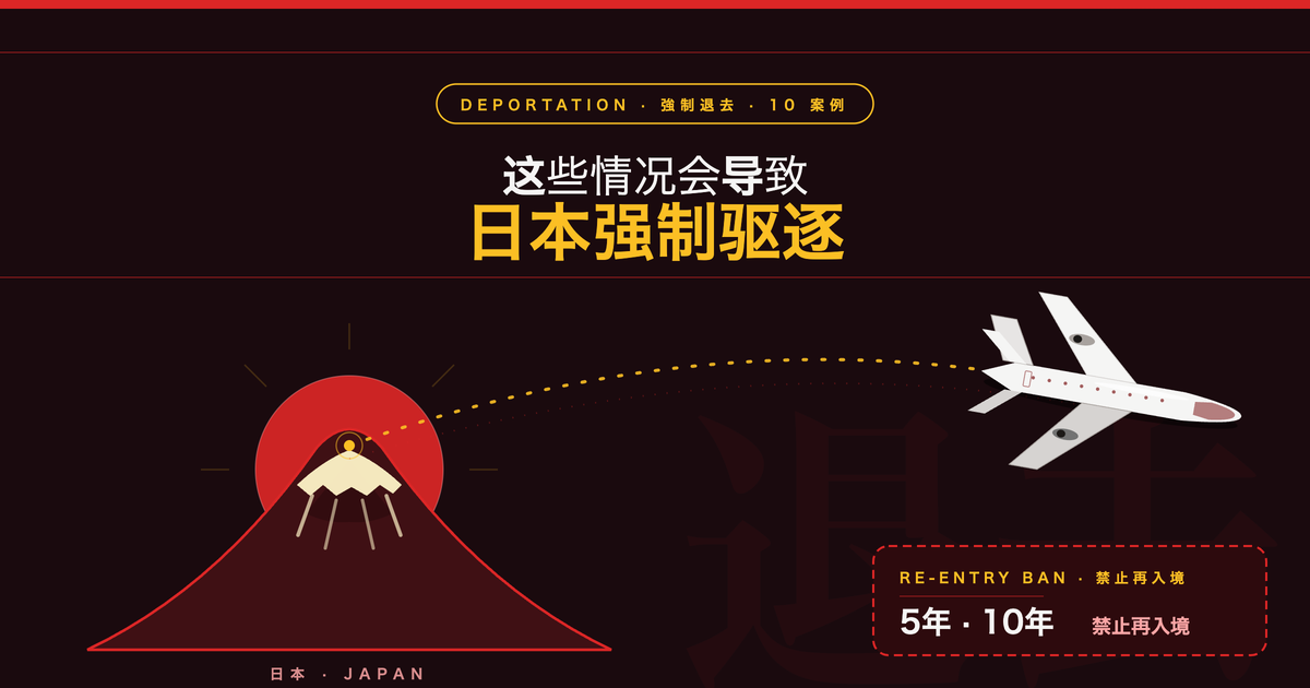 日本强制驱逐案例整理，哪些情况会被驱逐出境？