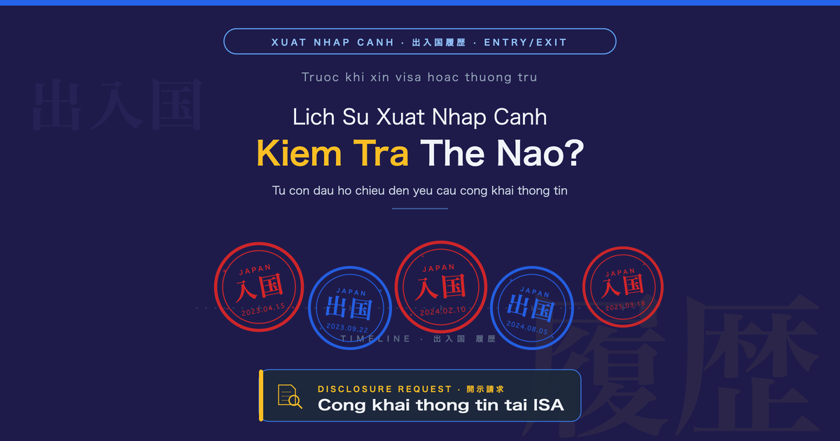 Cach kiem tra lich su xuat nhap canh tai Nhat Ban