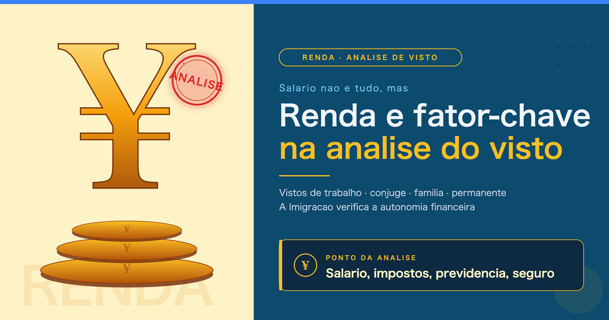 Por que a renda e importante na analise de visto japones