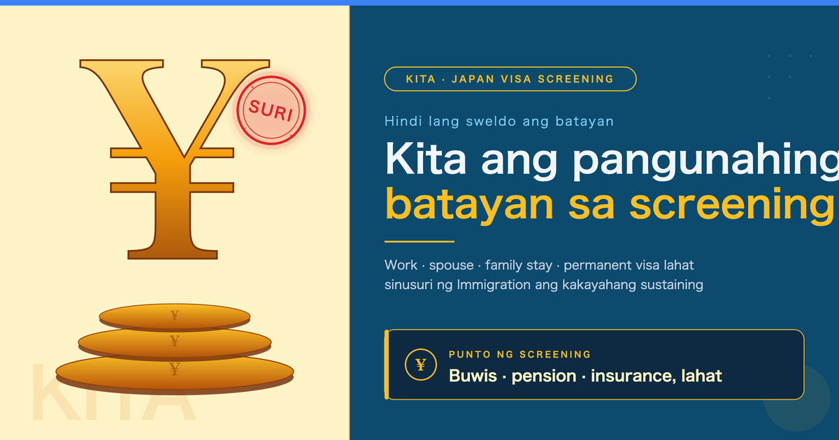 Bakit Mahalaga ang Kita sa Pag-screen ng Visa sa Japan