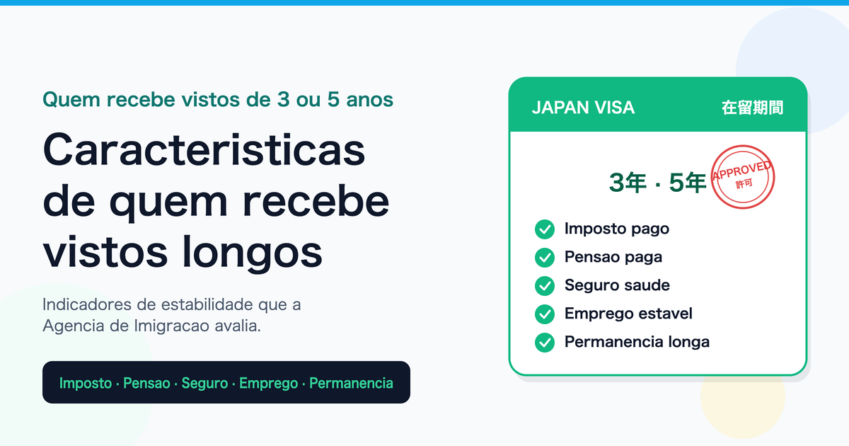 Caracteristicas das Pessoas que Recebem um Longo Periodo de Permanencia no Japao
