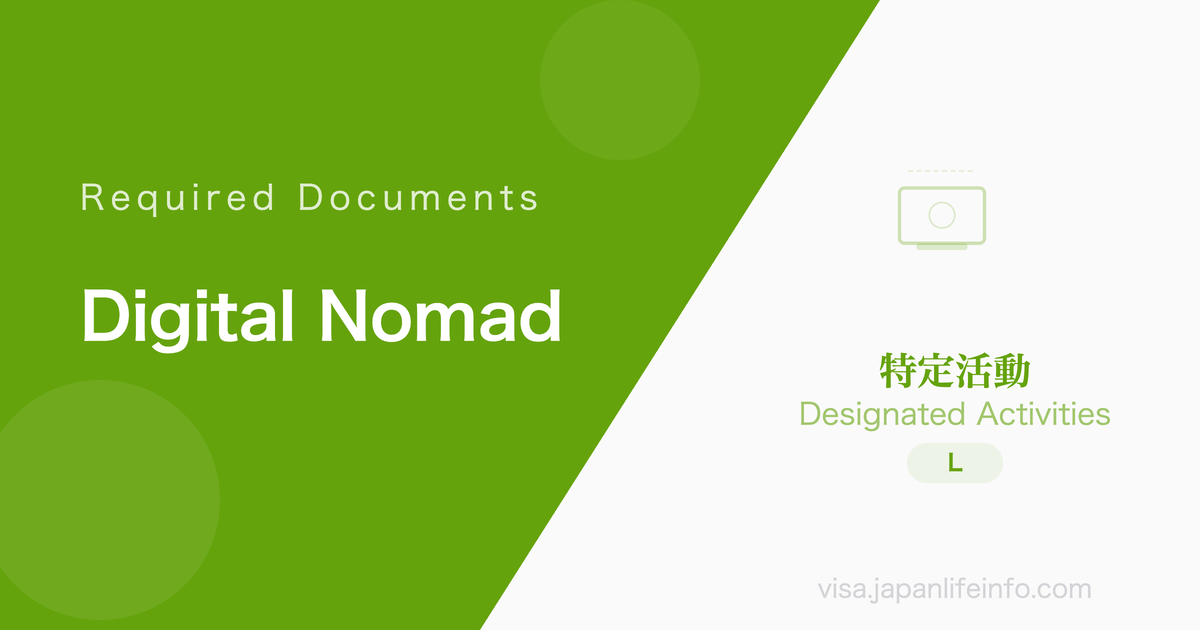 Designated Activities (Digital Nomad) - Required Documents