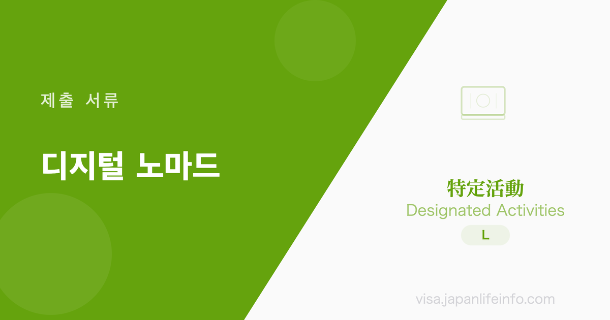 특정활동 (디지털 노마드) - 제출 서류