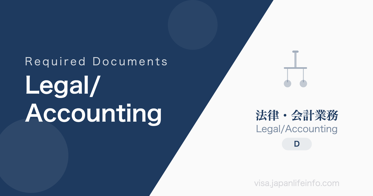 Legal/Accounting Services - Required Documents