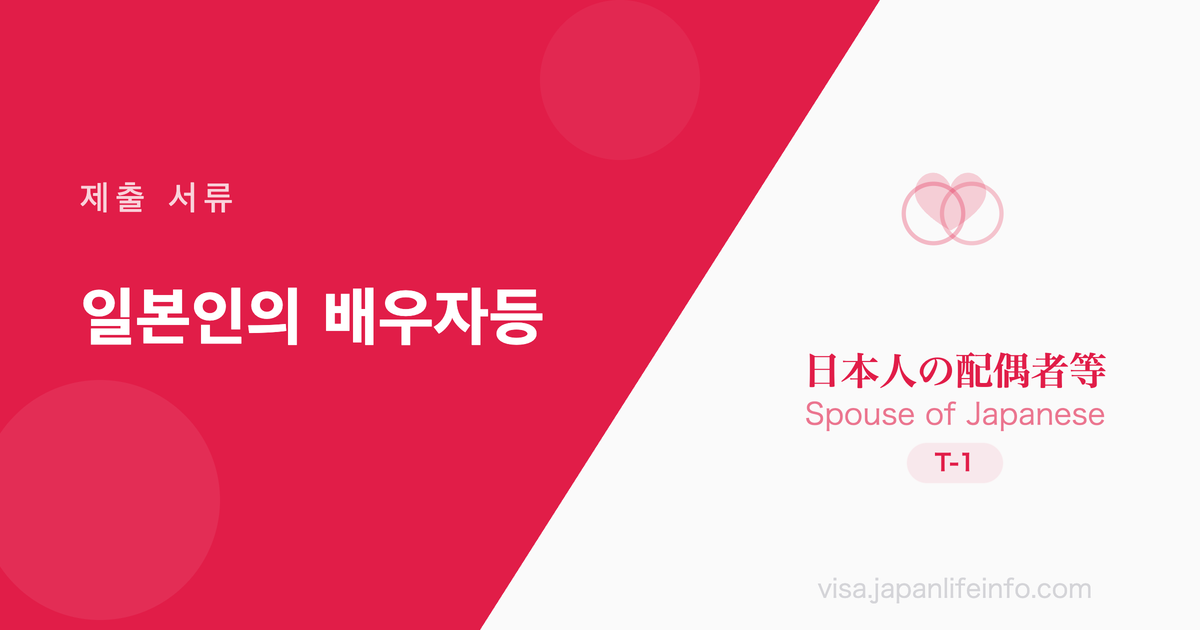 일본인의 배우자등 - 제출 서류