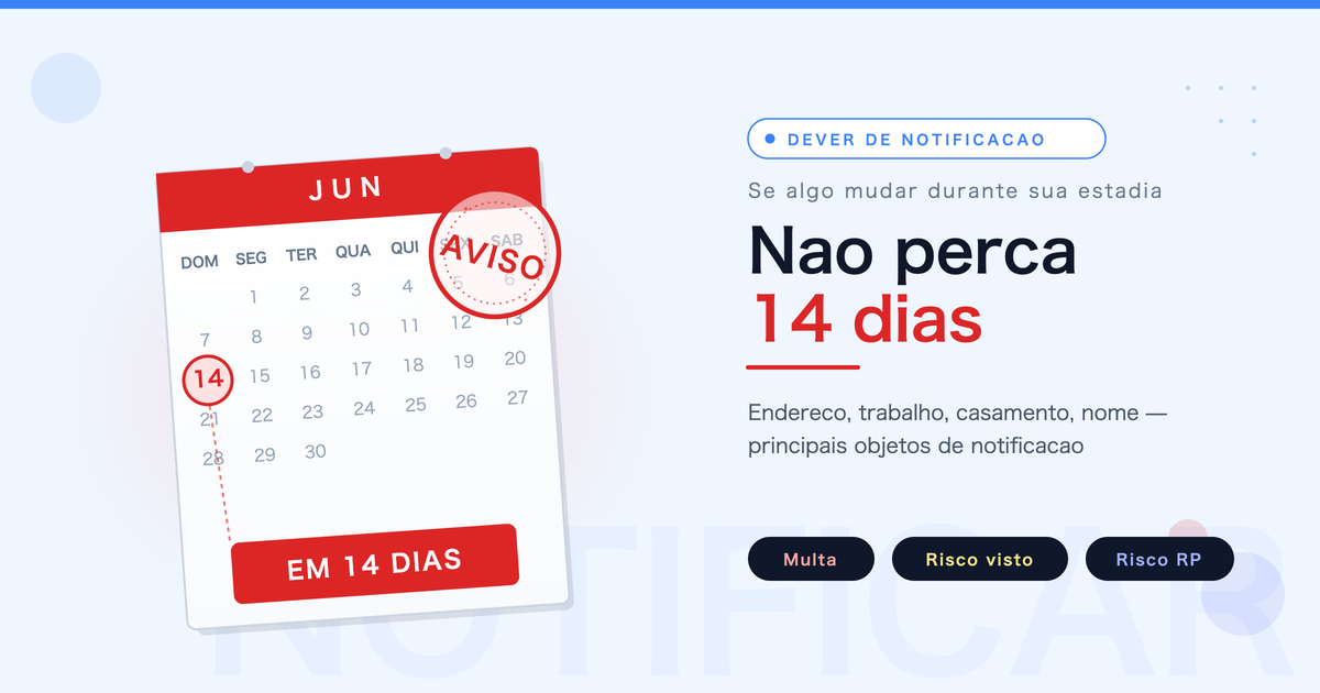Resumo das Obrigacoes de Notificacao para Estrangeiros no Japao