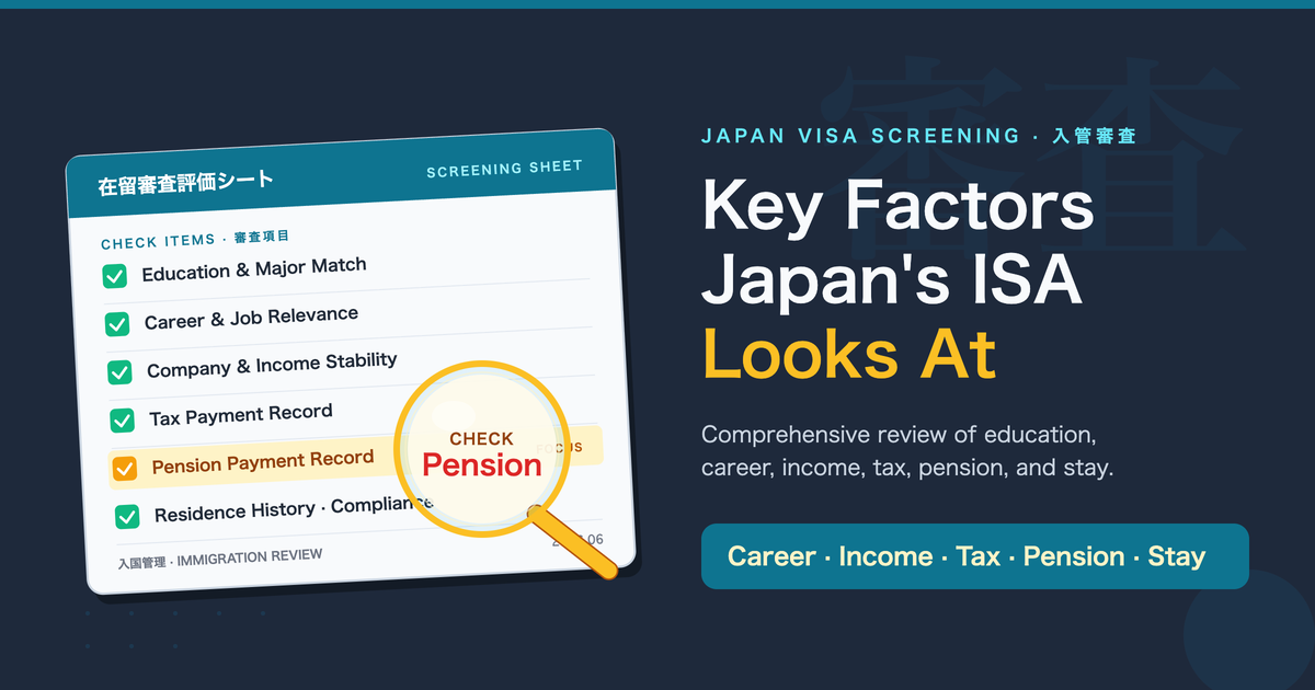Key Factors Japan Looks at When Screening Your Visa