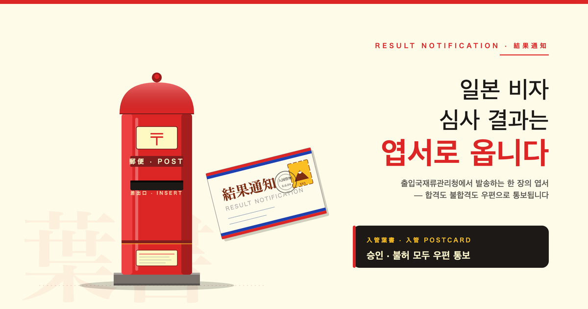 일본 비자 심사 결과는 어떻게 통보할까?