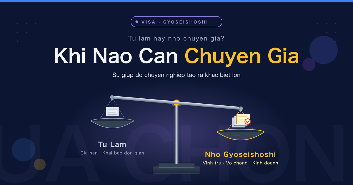 Truong hop nen nho Gyoseishoshi (luat su hanh chinh) de nop don visa Nhat Ban