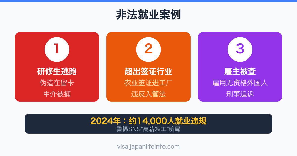 日本非法就业被查处的真实案例汇总