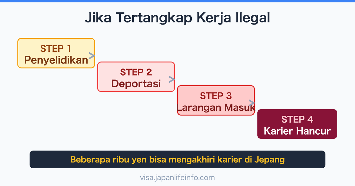 Apa yang terjadi jika ketahuan bekerja ilegal di Jepang?